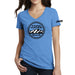 Ladies Jeep® Trail Rated V - neck - Heather Aqua Blue - Detroit Shirt CompanyFCA - JeepT-Shirts (Apparel)