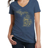 Ladies Relaxed V - neck Michigan Places T-shirt - Deep Navy - Detroit Shirt CompanyDetroit Shirt CompanyT-Shirts (Apparel)