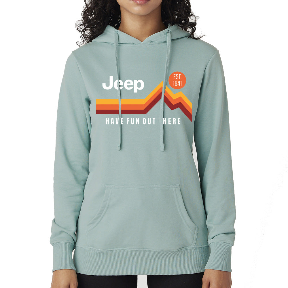 Ladies Jeep® Have Fun Out There French Terry Hoodie - Seafoam Green