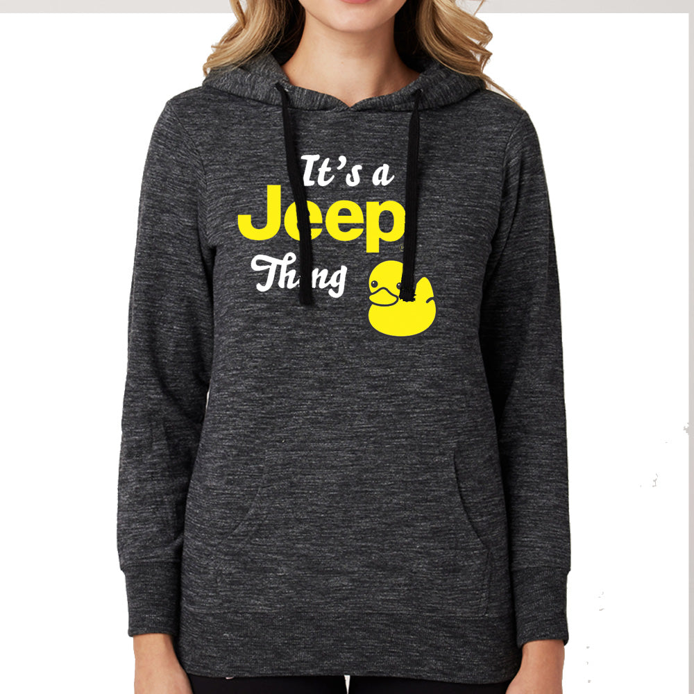 Ladies Jeep® It's a Jeep® Thing Duck French Terry Hoodie - Marled Ash