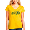 Ladies Jeep® V - neck Atomic Side - Maize - Detroit Shirt CompanyFCA - JeepT-Shirts (Apparel)