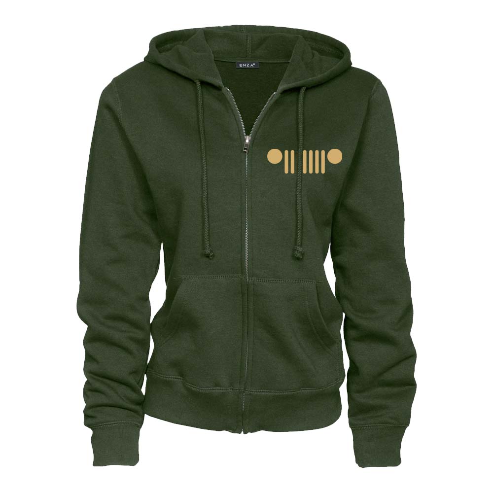 Women's jeep zip up hoodie sale