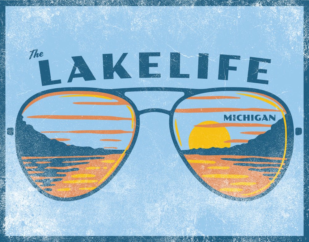 Metal Sign - Lake Life Sunglasses - Detroit Shirt CompanyDetroit Shirt CompanyOther Accessories