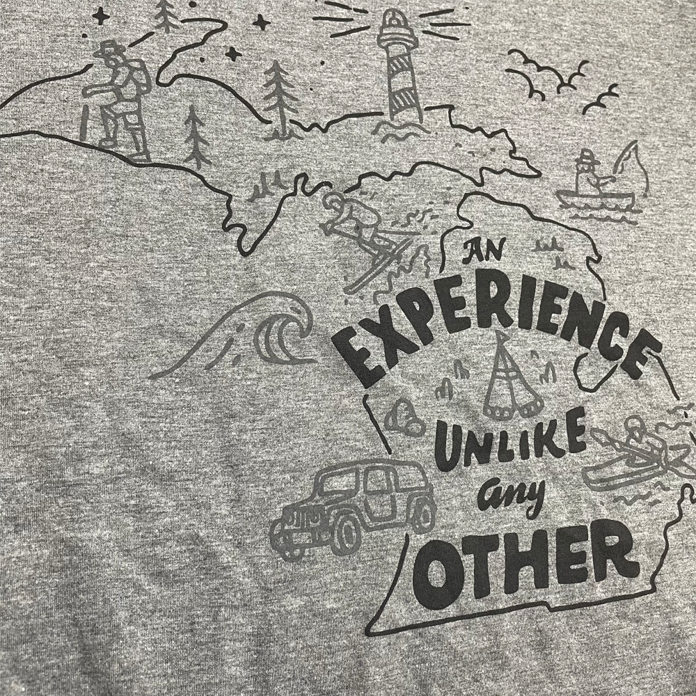 Mens Michigan Experience T-shirt - Grey Triblend