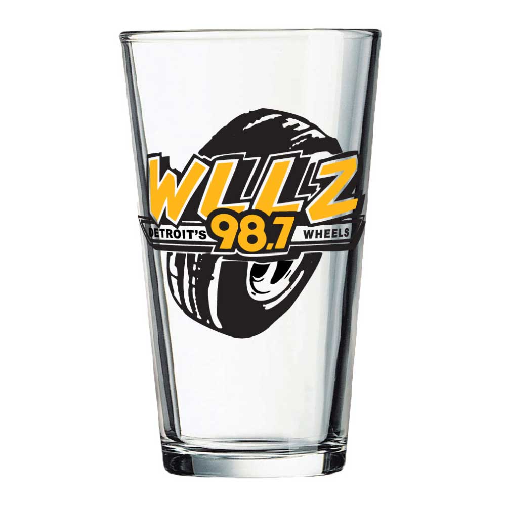 Pint Glass - WLLZ Detroit's Wheels - Detroit Shirt CompanyDetroit Shirt CompanyDrinkware (Accessories)