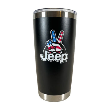 Travel Mug - Jeep Wave USA - Black - Detroit Shirt CompanyFCA - JeepDrinkware (Accessories)