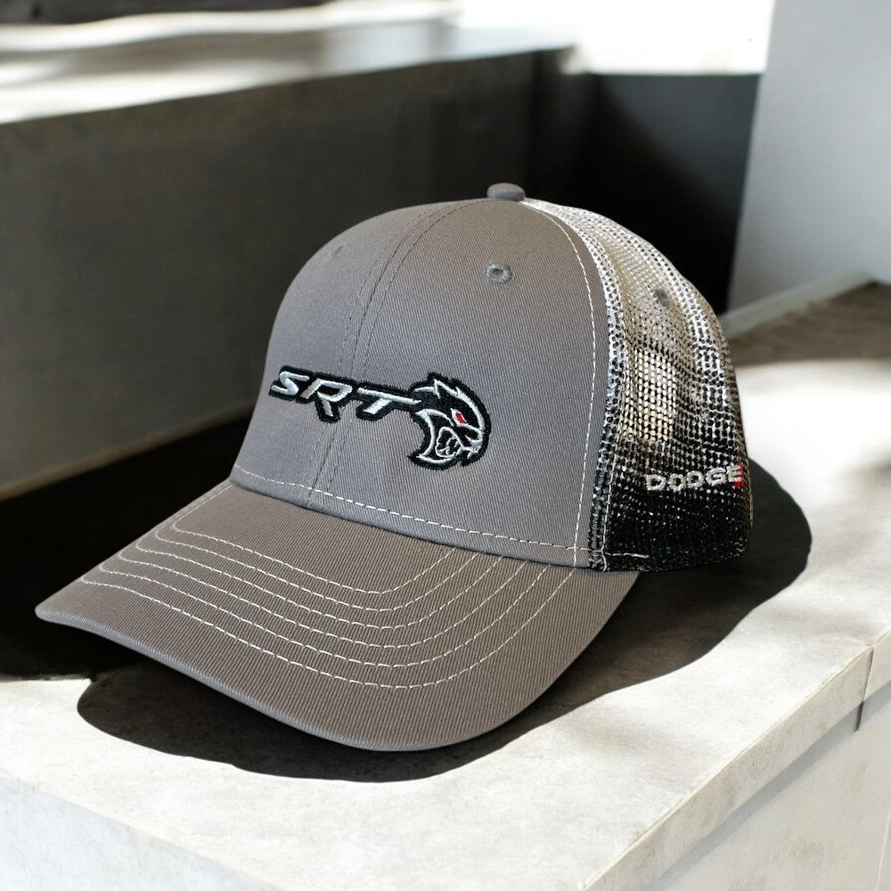 Hat - Dodge SRT Hellcat Redeye Gravel SnapBack Trucker - Black/Grey/White