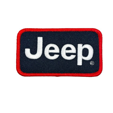 Patch - Jeep Text - Red/White/Navy - Detroit Shirt CompanyFCA - JeepPatches (Accessories)