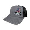 Hat - Jeep Wave USA Patch - Heather Grey/Black - Detroit Shirt CompanyFCA - JeepHats (Apparel)