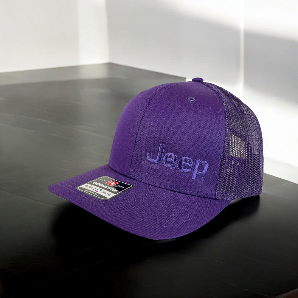 Hat - Jeep Text TONAL Trucker - Purple