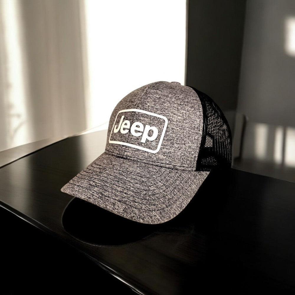 Hat - Jeep Rectangle - Heather Navy