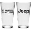 Pint Glass - Jeep Text - Go Anywhere. Do Anything. (Black) - Detroit Shirt CompanyFCA - JeepDrinkware (Accessories)