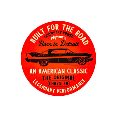 Sticker - Plymouth Built for the Road - Detroit Shirt CompanyFCA - PlymouthStickers (Accessories)