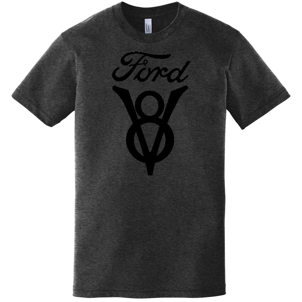 Mens Ford V8 Vintage - Heather Black - Detroit Shirt CompanyDSC - FordT-Shirts (Apparel)