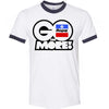 Mens Mopar Go For More T-shirt (White/Navy Ringer) - Detroit Shirt CompanyFCA - MoparT-Shirts (Apparel)