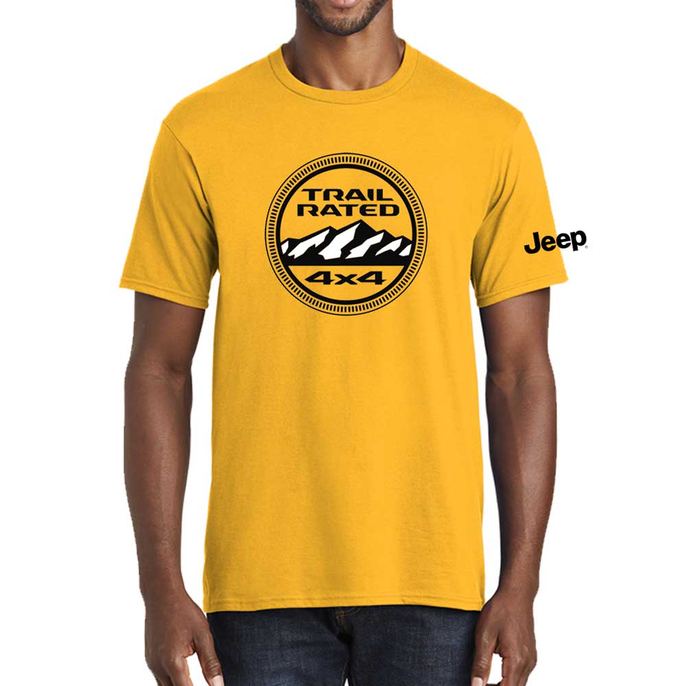 Mens Jeep® Trail Rated T-Shirt - Gold - Detroit Shirt CompanyFCA - JeepT-Shirts (Apparel)