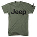 Mens Jeep® Text T-Shirt - Military Green - Detroit Shirt CompanyFCA - JeepT-Shirts (Apparel)