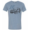 Mens Jeep® JK Wrangler - LDD Series - Triblend Lake Blue T-Shirt - Detroit Shirt CompanyFCA - JeepT-Shirts (Apparel)