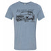 Mens Jeep® Renegade - LDD Series - Triblend Lake Blue T-Shirt - Detroit Shirt CompanyFCA - JeepT-Shirts (Apparel)