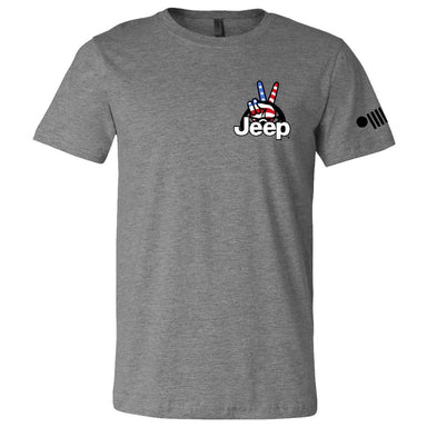 Mens Jeep® Wave USA T-Shirt - Graphite Heather - Detroit Shirt CompanyFCA - JeepT-Shirts (Apparel)