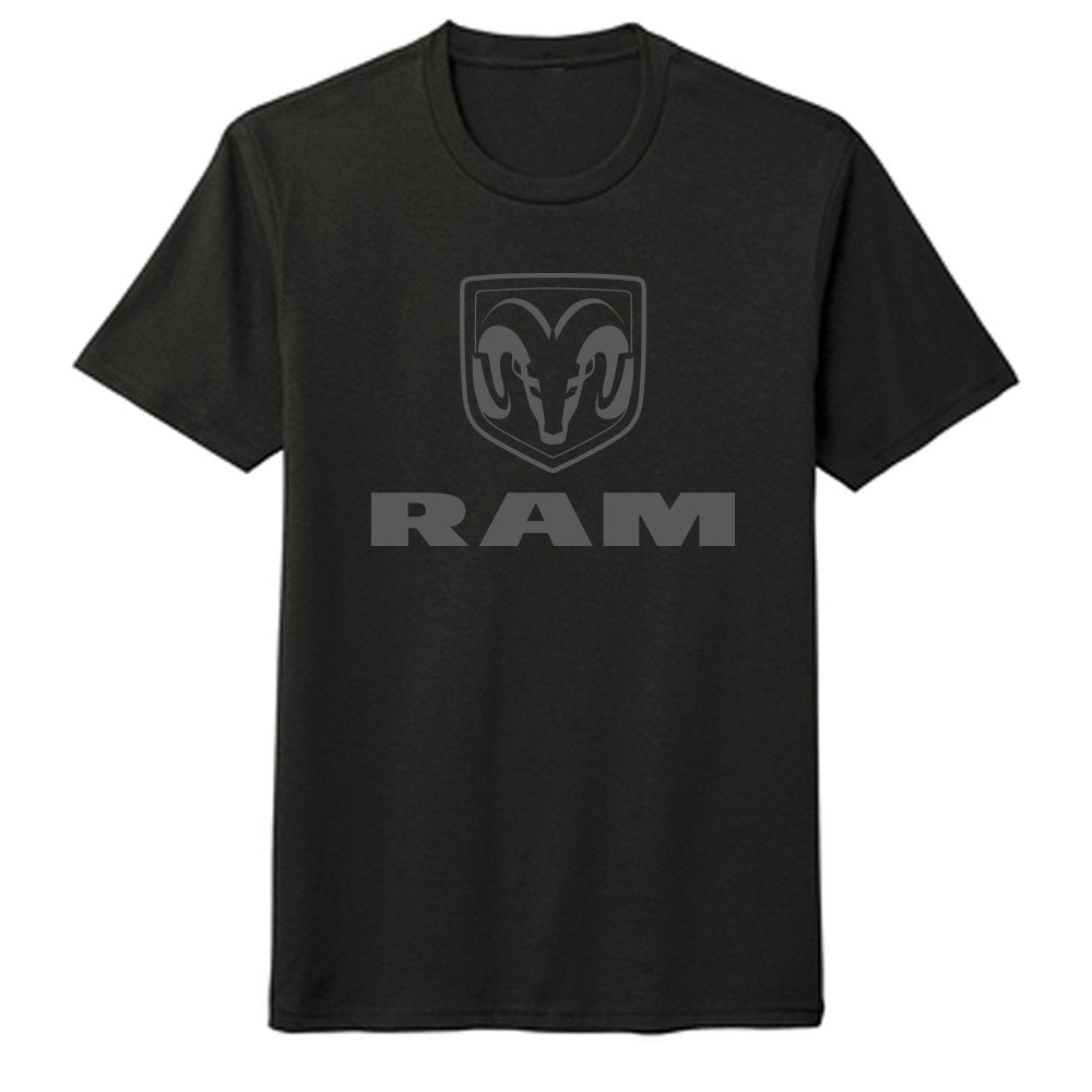 Mens RAM Blackout T-shirt (Black) - Detroit Shirt CompanyFCA - RAMT-Shirts (Apparel)