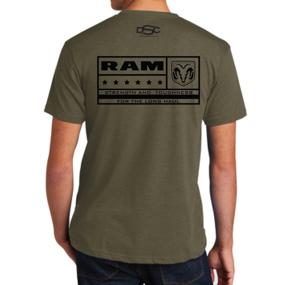 Mens RAM Label T-shirt (Military Green)