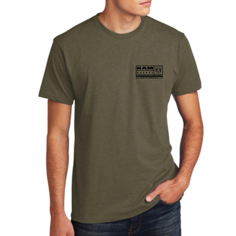 Mens RAM Label T-shirt (Military Green)