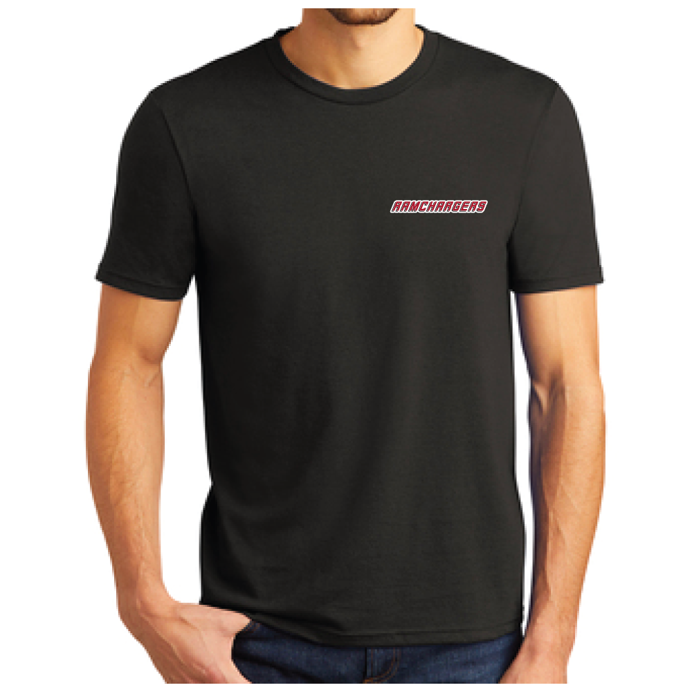 Mens Ramchargers Stacked Logo T-shirt (Black Triblend)