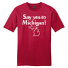 Mens “Say Yes to Michigan!” T-shirt (Red) - Detroit Shirt CompanyDetroit Shirt CompanyT-Shirts (Apparel)