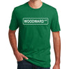 Mens Woodward Street Sign T-shirt (Heather Kelly Green)