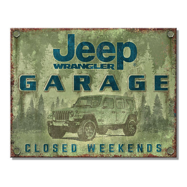 Metal Sign - Jeep Garage - Wrangler - Detroit Shirt CompanyFCA - JeepOther Accessories