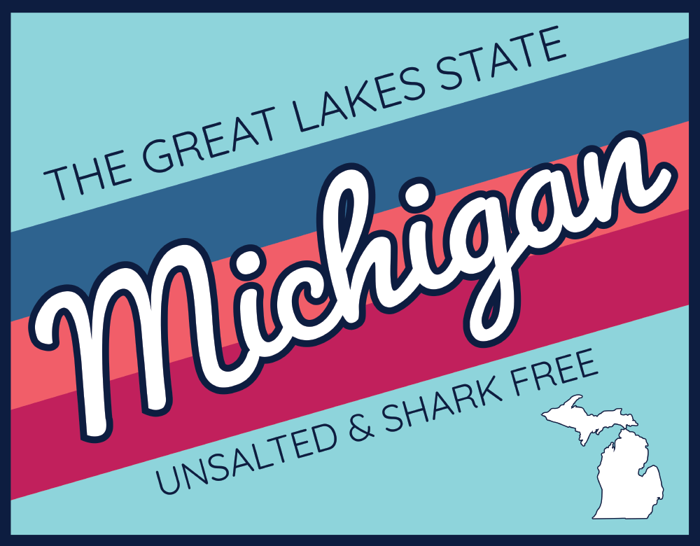 Metal Sign - Michigan Unsalted & Shark Free - Detroit Shirt CompanyDetroit Shirt CompanyOther Accessories