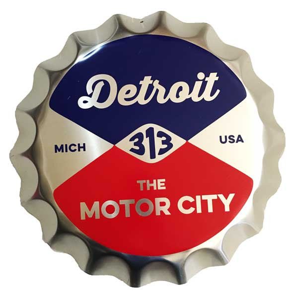 Metal Sign - Reel Bottle Cap - Detroit Shirt CompanyDetroit Shirt CompanyOther Accessories