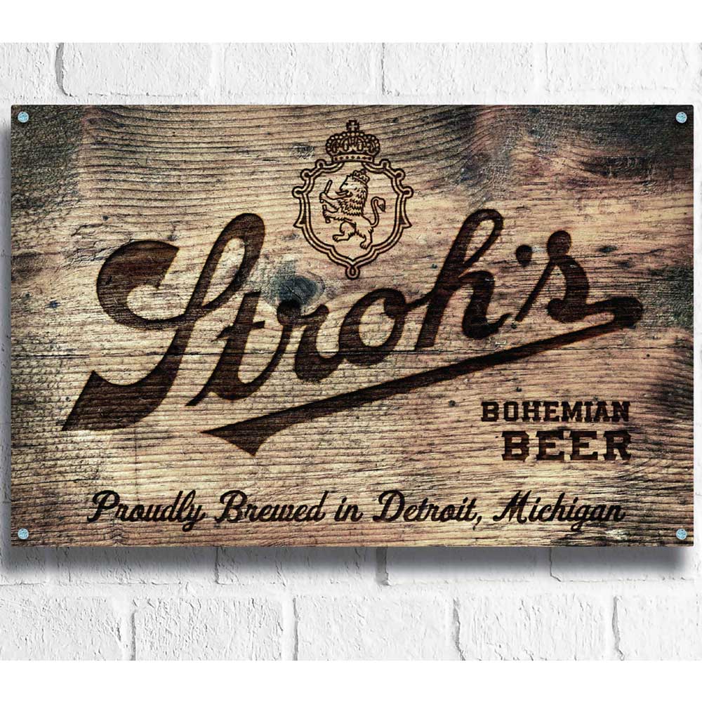 Wood Sign - Stroh's Crate - Detroit Shirt CompanyDSC - Stroh'sOther Accessories