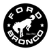 Sticker - Ford Bronco Stars - Round - Detroit Shirt CompanyDSC - FordStickers (Accessories)