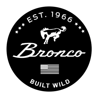 Sticker - Ford Bronco Built Wild - Round - Detroit Shirt CompanyDSC - FordStickers (Accessories)