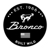 Sticker - Ford Bronco Built Wild - Round - Detroit Shirt CompanyDSC - FordStickers (Accessories)