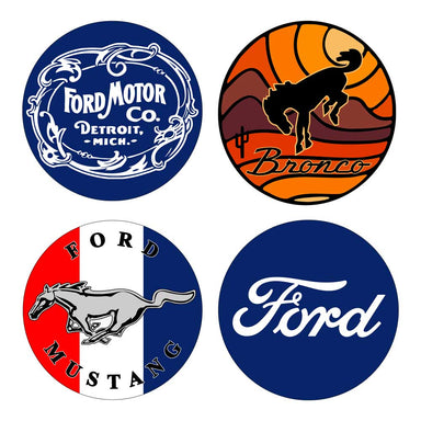 Sticker Set - Ford 4" Round - Detroit Shirt CompanyDSC - FordStickers (Accessories)