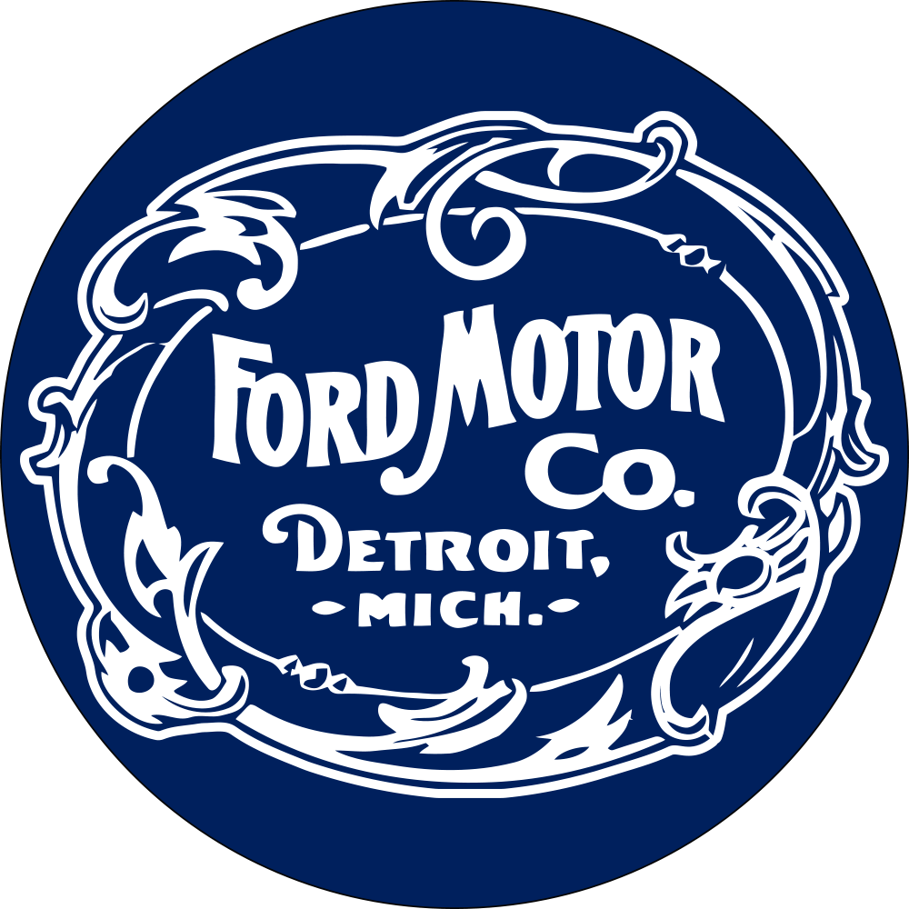 Sticker - Ford Vintage Logo - Round - Detroit Shirt CompanyDSC - FordStickers (Accessories)