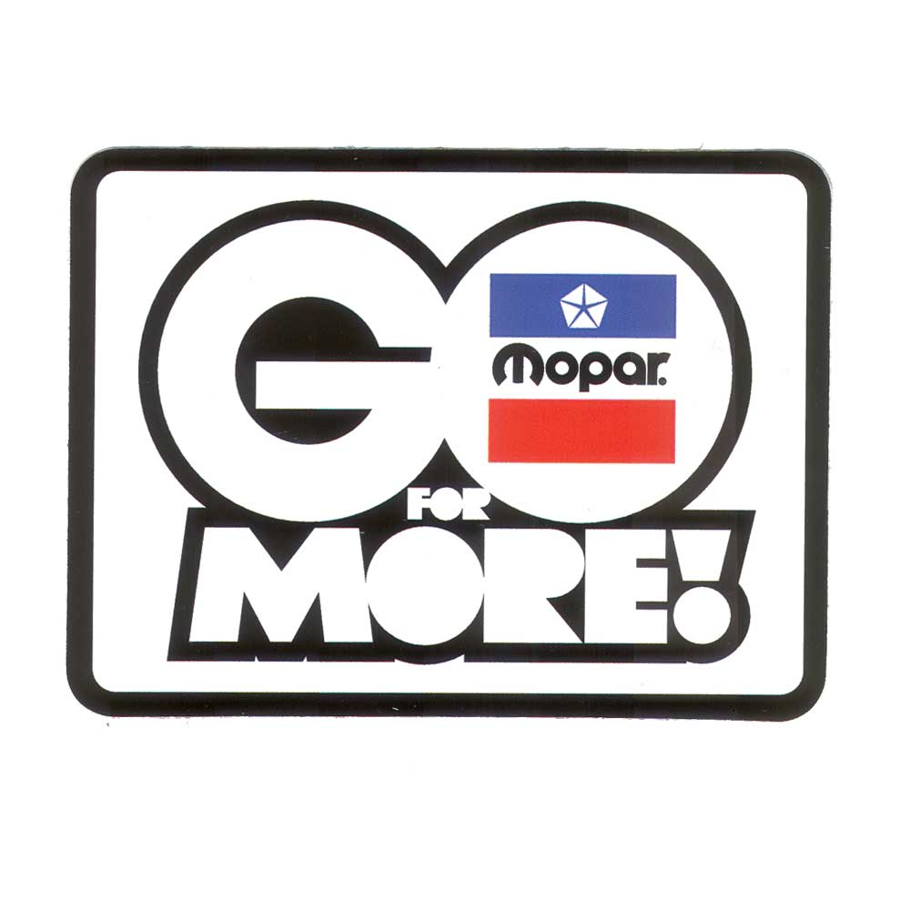 Sticker - Mopar Go For More - Detroit Shirt CompanyFCA - MoparStickers (Accessories)