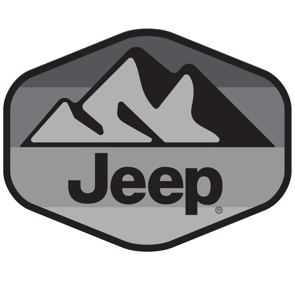 Sticker - Jeep® Mountain Hex - Greyscale - Detroit Shirt CompanyFCA - JeepStickers (Accessories)