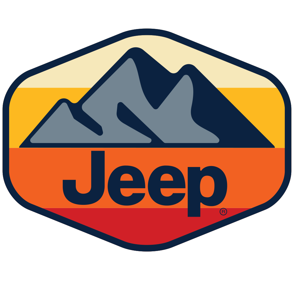 Sticker - Jeep® Mountain Hex - Navy - Detroit Shirt CompanyFCA - JeepStickers (Accessories)