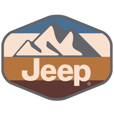 Sticker - Jeep® Mountain Hex - Khaki - Detroit Shirt CompanyFCA - JeepStickers (Accessories)