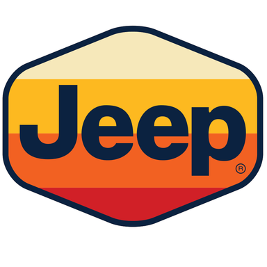 Sticker - Jeep® Text Stripes Hex - Detroit Shirt CompanyFCA - JeepStickers (Accessories)