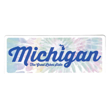 Sticker - Michigan Script TieDye - Detroit Shirt CompanyDetroit Shirt CompanyStickers (Accessories)