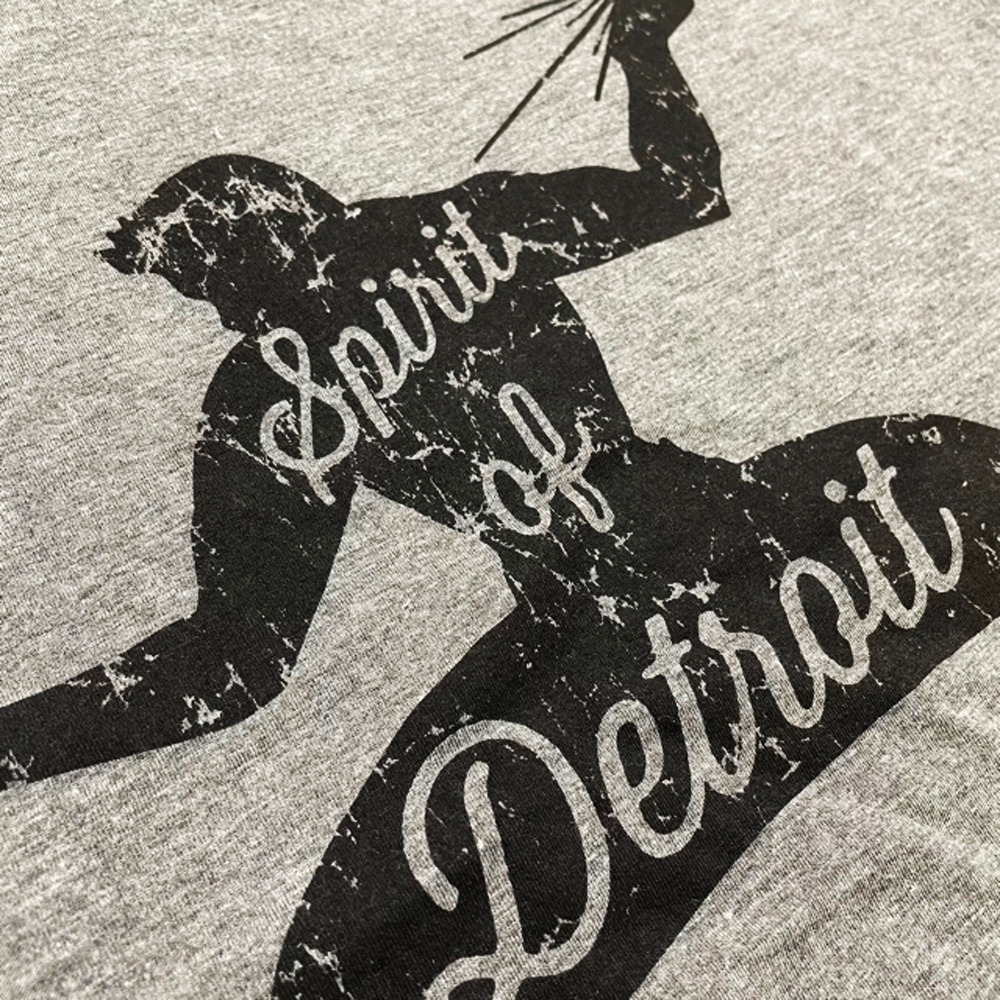 Mens Triblend Spirit of Detroit 2 T-shirt (Grey)