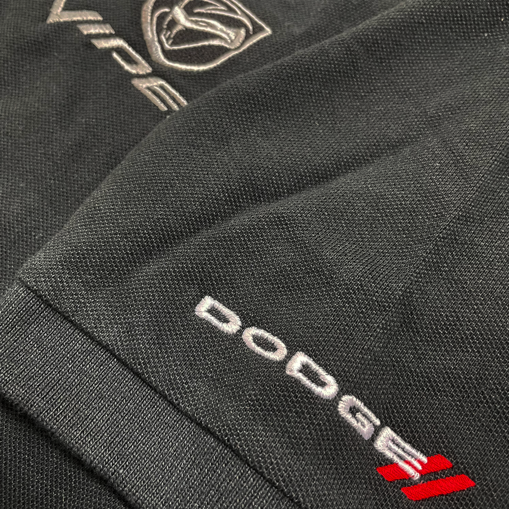 Mens Dodge Viper Stryker Polo Shirt - Black