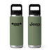 Top Handle Bottle - Jeep Text Grille - Drab Green - Detroit Shirt CompanyFCA - JeepDrinkware (Accessories)