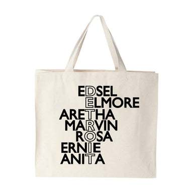 Tote Bag - Detroit Names - Natural - Detroit Shirt CompanyDetroit Shirt CompanyBag