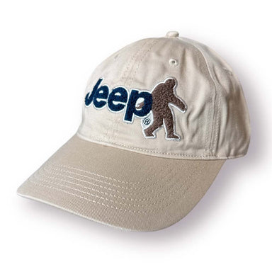 Hat - Jeep Chino Twill Ponytail with Chenille Sasquatch Patch - Khaki - Detroit Shirt CompanyFCA - JeepHats (Apparel)